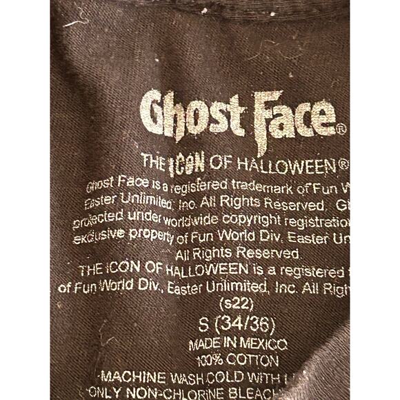 Scream Men’s Ghost Face Small Black T-Shirt With Green Letters - Picture 6 of 6